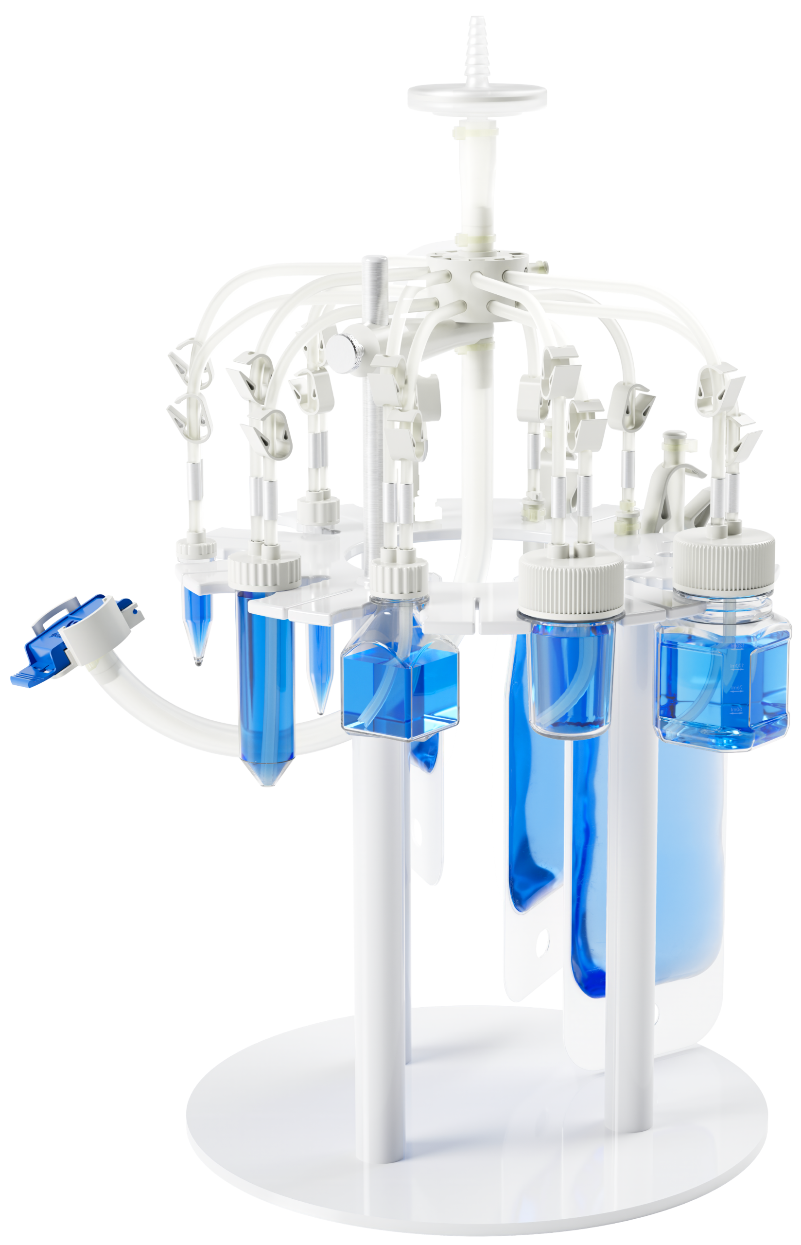 Configurable One2Sample single-use sampling system for microbial fermentation and cell culture